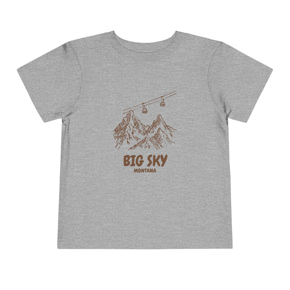 Big Sky, Montana Toddler T-Shirt — Vintage Gondola Ski Mountain Tee