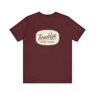 Brooklyn, New York T-Shirt - Retro Unisex Brooklyn Shirt - Oval Badge - 0