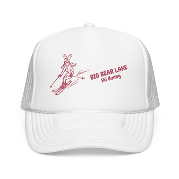 Buy white Big Bear Lake, California Ski Bunny Foam Trucker Hat