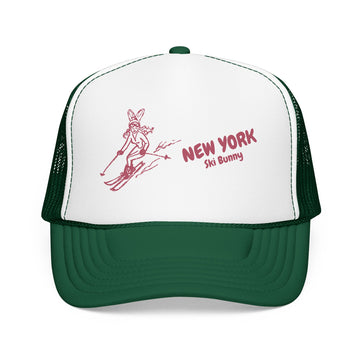 Buy kelly-white-kelly New York Ski Bunny Foam Trucker Hat