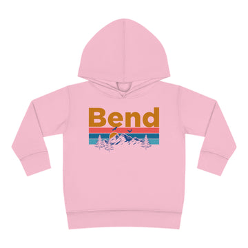 Buy pink Bend Toddler Hoodie - Retro Mountain Sun Unisex Bend Toddler Sweatshirt