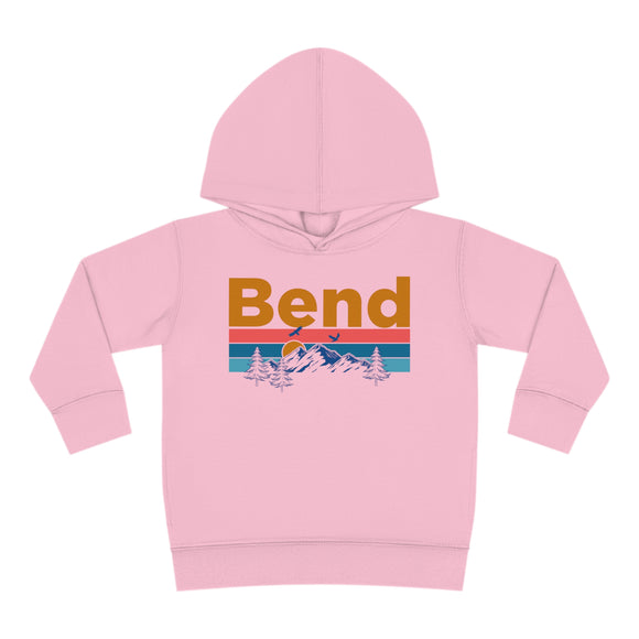 Bend Toddler Hoodie - Retro Mountain Sun Unisex Bend Toddler Sweatshirt