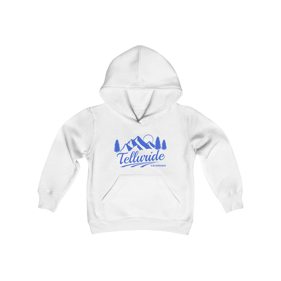Retro Telluride, Colorado Youth Hoodie - Mountain Telluride, Colorado Kids Sweatshirt, Cute Telluride, Colorado Children's Pullover