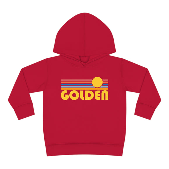 Golden, Colorado Toddler Hoodie - Retro Sunrise Unisex Golden Toddler Sweatshirt