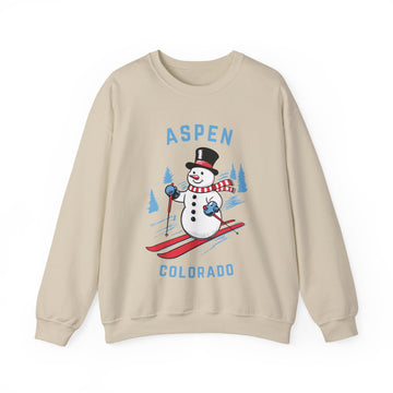 Aspen, Colorado Sweatshirt - Ski Snowman Graphic Crewneck - 0