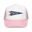 Tulsa, Oklahoma Pennant Trucker Hat — Retro Flag Foam Cap-3
