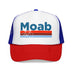Kids Moab, Utah Trucker Hat Foam Bike - Youth Snapback Cap on white background