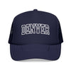 Kids Denver, Colorado Trucker Hat Vintage College Foam Mesh on white background