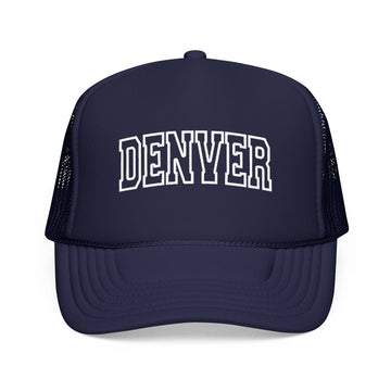 Kids Denver, Colorado Trucker Hat Vintage College Foam Mesh on white background