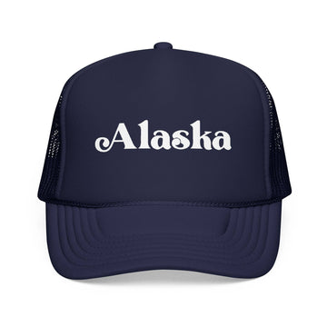 Kids Alaska Trucker Hat - Youth Snapback Cap on white background