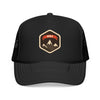 Kids Ski Trucker Hat - Youth Snapback Cap on white background