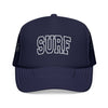 Kids Surf Trucker Hat - Youth Snapback Cap on white background