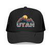 Kids Utah Retro Mountain Trucker Hat - Youth Snapback Cap
