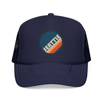 Kids Seattle, Washington Retro Trucker Hat - Youth Snapback