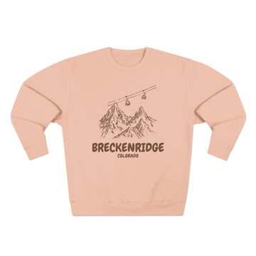 Buy pale-pink Premium Breckenridge, Colorado Gondola Ski Mountain Sweatshirt