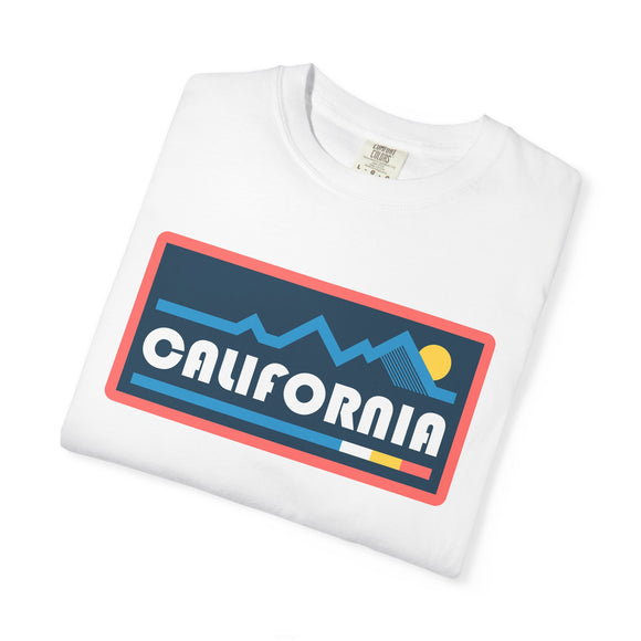 California Graphic Tee, Comfort Colors Retro Mountain Unisex T shirt
