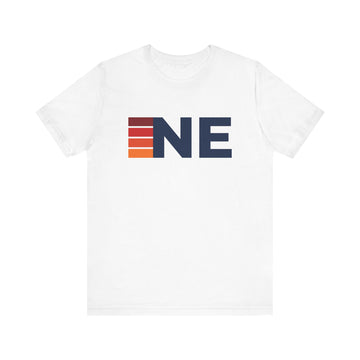 Buy white Nebraska Retro Stripes T-Shirt | Nebraska State Tee