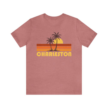 Buy heather-mauve Charleston, South Carolina T-Shirt - Retro Unisex Charleston Shirt