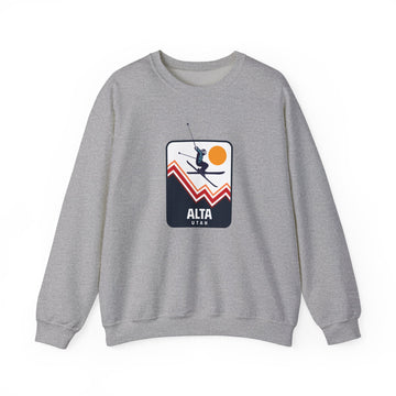 Buy sport-grey Alta, Utah Sweatshirt - Unisex Snow Ski Jump Alta Sweatshirt