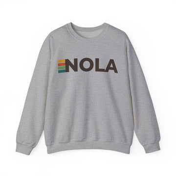 Buy sport-grey New Orleans, Louisiana NOLA Retro Stripe Sweatshirt