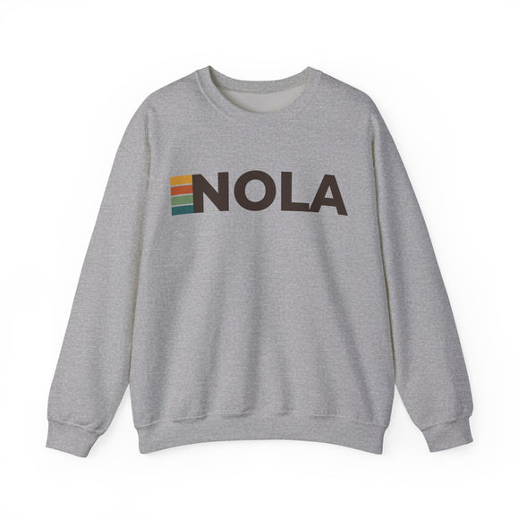 New Orleans, Louisiana NOLA Retro Stripe Sweatshirt