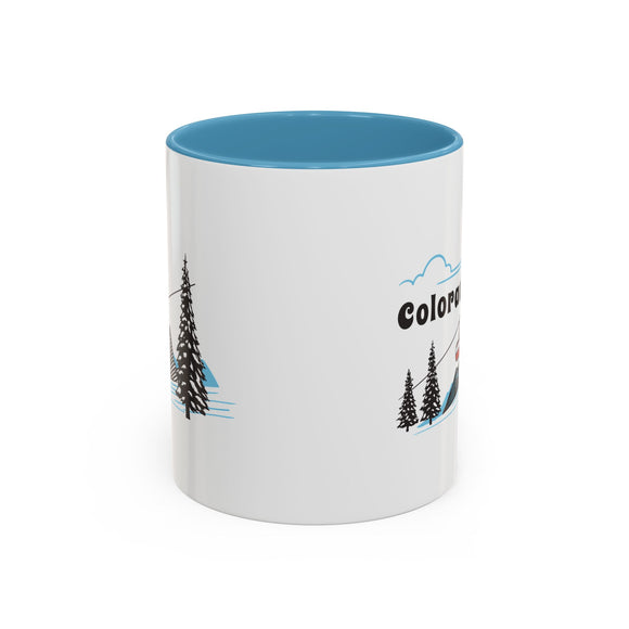 Colorado Retro Snow Skiing Mountain 11 oz Mug, Ski Lodge Decor Coffee Cup, Mountain Gondola Lover Gift, Retro Skiing Mug