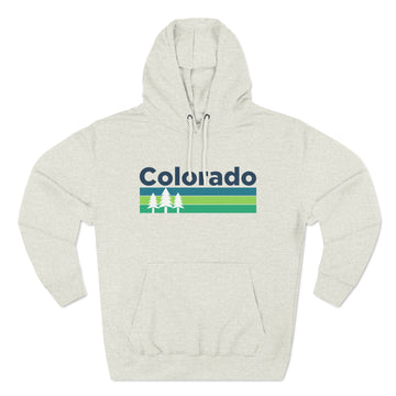 Premium Colorado Hoodie - Retro Unisex Sweatshirt - Stripe Wordmark - 0