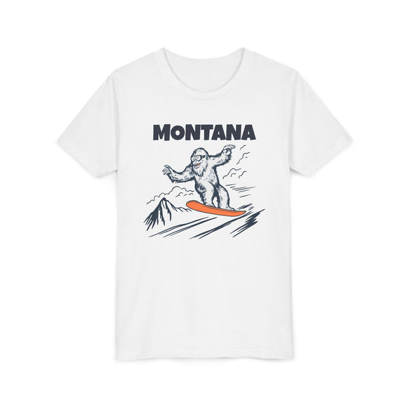 Montana Yeti Snowboard Youth Tee - Kids Skiing Shirt