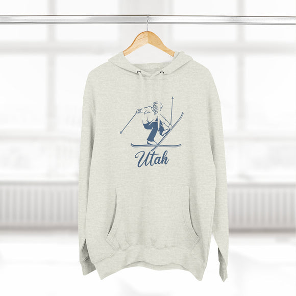 Premium Utah Vintage Snow Ski Hoodie