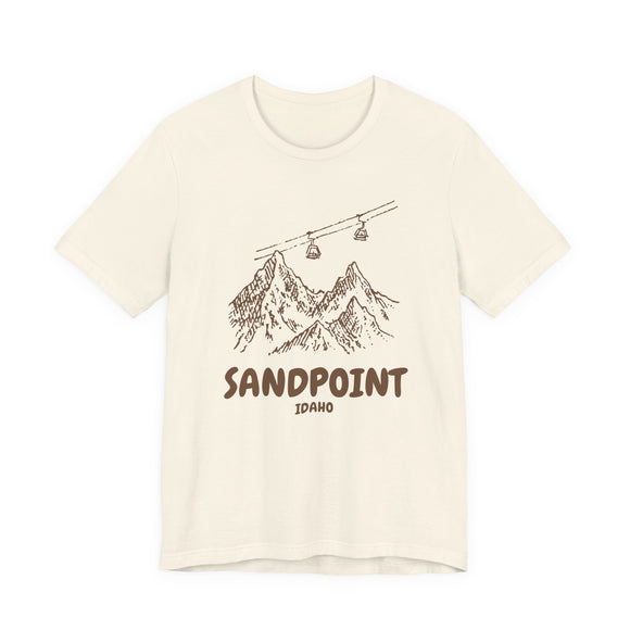Sandpoint, Idaho Mountain T-Shirt — Vintage Gondola Ski Mountain Tee