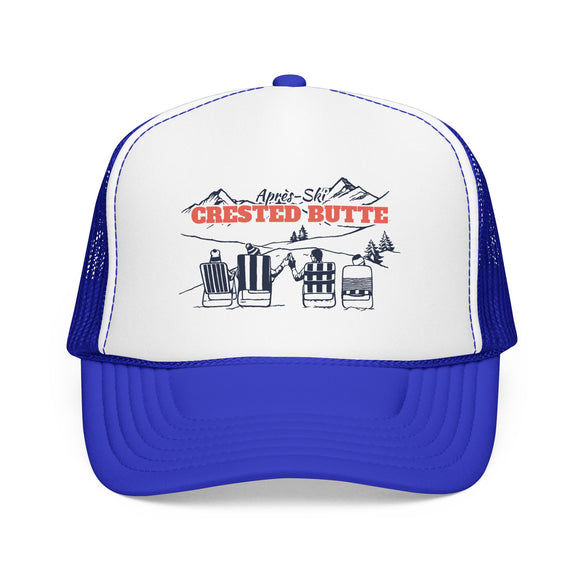 Crested Butte, Colorado Après-ski Trucker Hat — Foam Mesh Cap