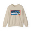 Boulder, Colorado Sweatshirt - Mountain Graphic Crewneck