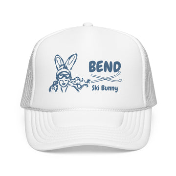 Buy white Bend, Oregon Ski Bunny Trucker Hat