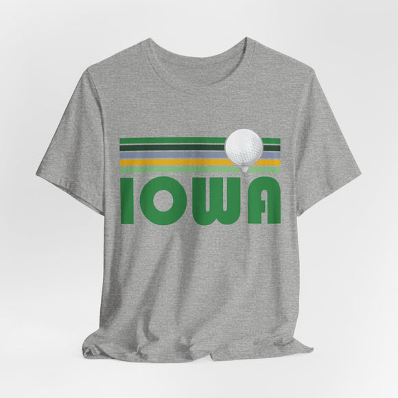 Golf Iowa T-Shirt - Retro Golf Unisex Iowa Shirt