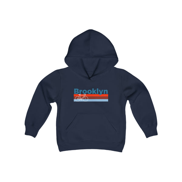 Brooklyn, New York Youth Hoodie - Retro Bike