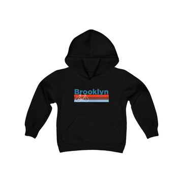 Buy black Brooklyn, New York Youth Hoodie - Retro Bike
