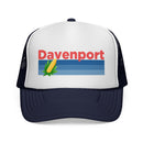 Davenport, Iowa Retro Corn and Farm Trucker Hat-5