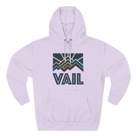 Buy lilac Vail, Colorado Hoodie - Retro Mountain Unisex Sweatshirt