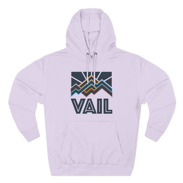 Buy lilac Vail, Colorado Hoodie - Retro Mountain Unisex Sweatshirt