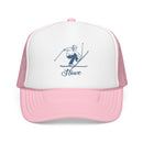 Stowe, Vermont Snow Ski Trucker Hat — Retro Skier Foam Stowe Cap-1
