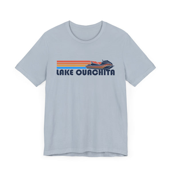 Lake Ouachita, Arkansas T Shirt - Retro Jetski PWC Graphic Tee
