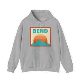 Bend, Oregon Mountain Sun Hoodie - Unisex Bend, Oregon Hooded Sweatshirt, Bend, Oregon Travel Sweatshirt, Bend, Oregon Sunset