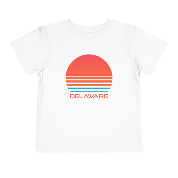 Delaware Toddler T-Shirt - Retro 80s Unisex Toddler Delaware Shirt - 0