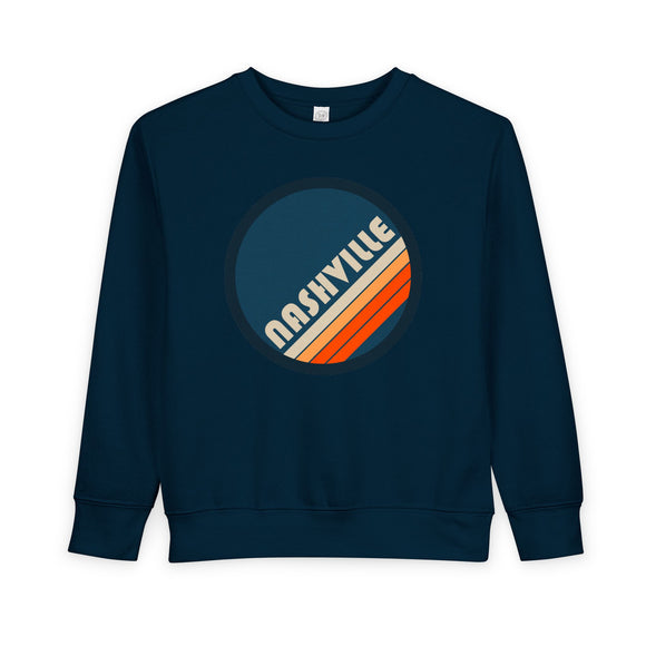 Nashville, Tennessee Toddler Sweatshirt - Retro Nashville Toddler Crewneck Sweatshirt
