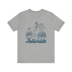 Buy athletic-heather Telluride, Colorado Graphic Tee - Mountain Illustration Telluride T Shirt