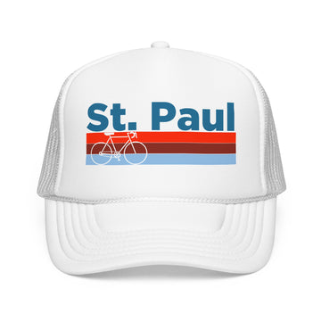 Buy white St. Paul, Minnesota Trucker Hat - Foam St. Paul Bike Cap