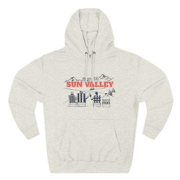 Buy oatmeal-heather Premium Sun Valley, Idaho Après-ski Hoodie - Unisex Sweatshirt
