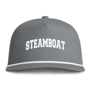Buy granite Steamboat, Colorado Embroidered Rope Hat - Vintage Sunwashed Rope Cap, Comfort Colors