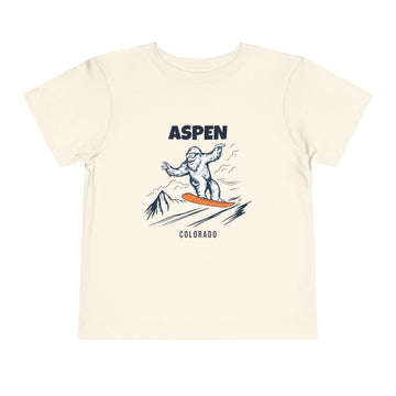 Aspen, Colorado Yeti Snowboard Toddler Tee