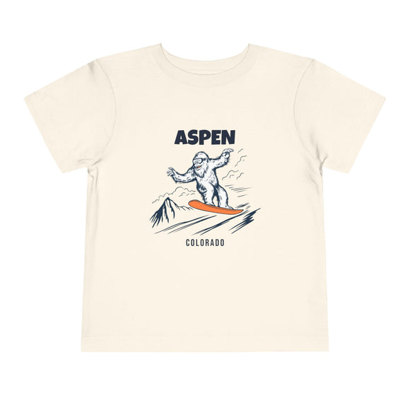 Aspen, Colorado Yeti Snowboard Toddler Tee
